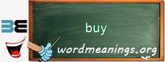 WordMeaning blackboard for buy